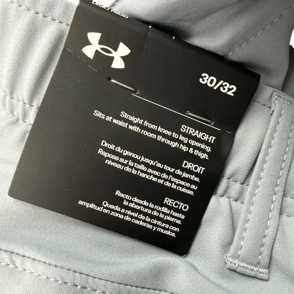 Under Armour Mens Drive Golf Pants Grey Straight Leg Size 30x32 NWT - Picture 5 of 7
